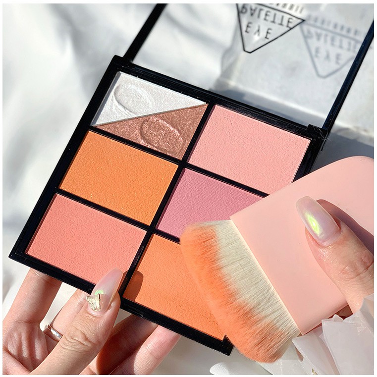 (C1) Bảng Phấn Má 5 Màu + 2 Màu Bắt Sáng Tạo Khối Đa Năng Cool Barbie | BigBuy360 - bigbuy360.vn