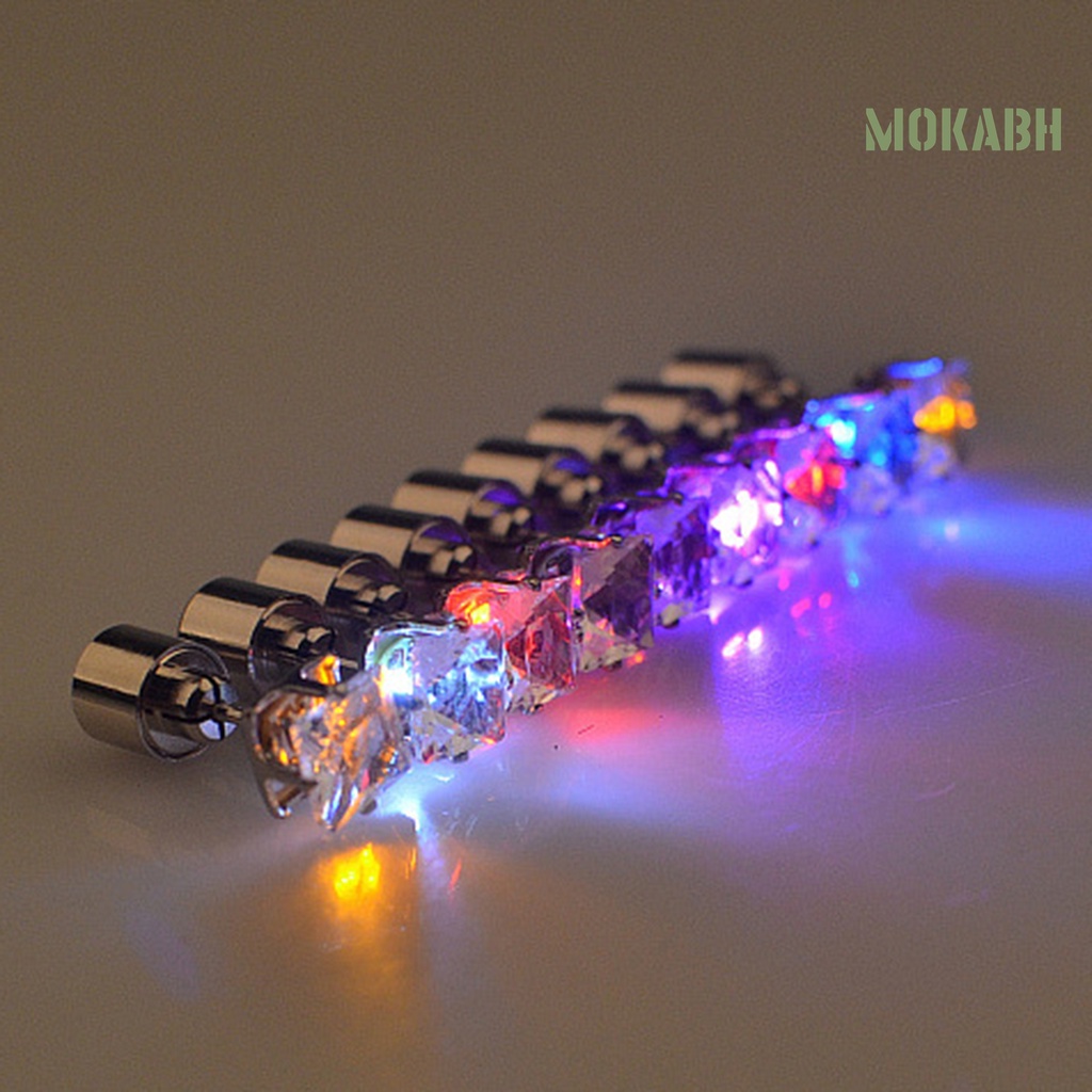 1 Đôi Bông Tai Đính Đá Zircon Hình Vuông Phát Sáng Thời Trang Dành Cho Nữ