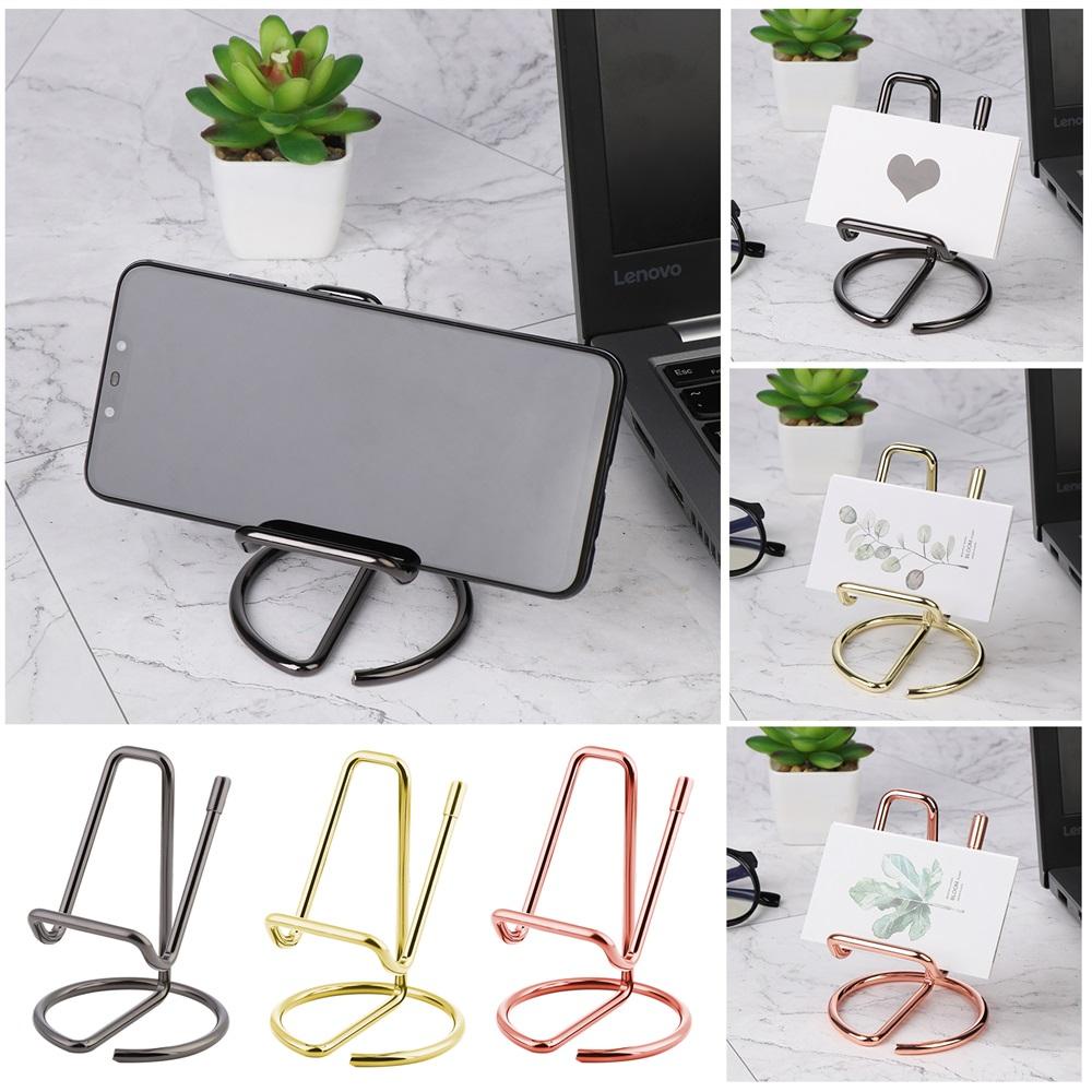 LEISURE Giá Đỡ Thẻ Để Bàn Bằng Kim Loại Thiết Kế Dễ Thương