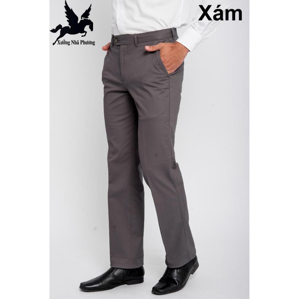 quần kaki nam cao cấp trung niên ống suông vải cotton nhập từ nước ngoài loại quần kaki trung niên form rộng QK2