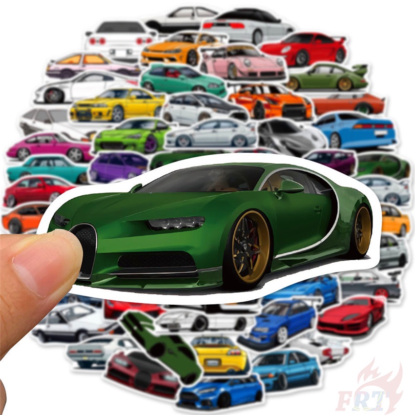 50Pcs/Set ❉ HellaFlush SuperRun Supercar & Hot Rod Series 03 - JDM Racing Cars Stickers ❉ DIY Fashion Mixed Waterproof Doodle Decals Stickers