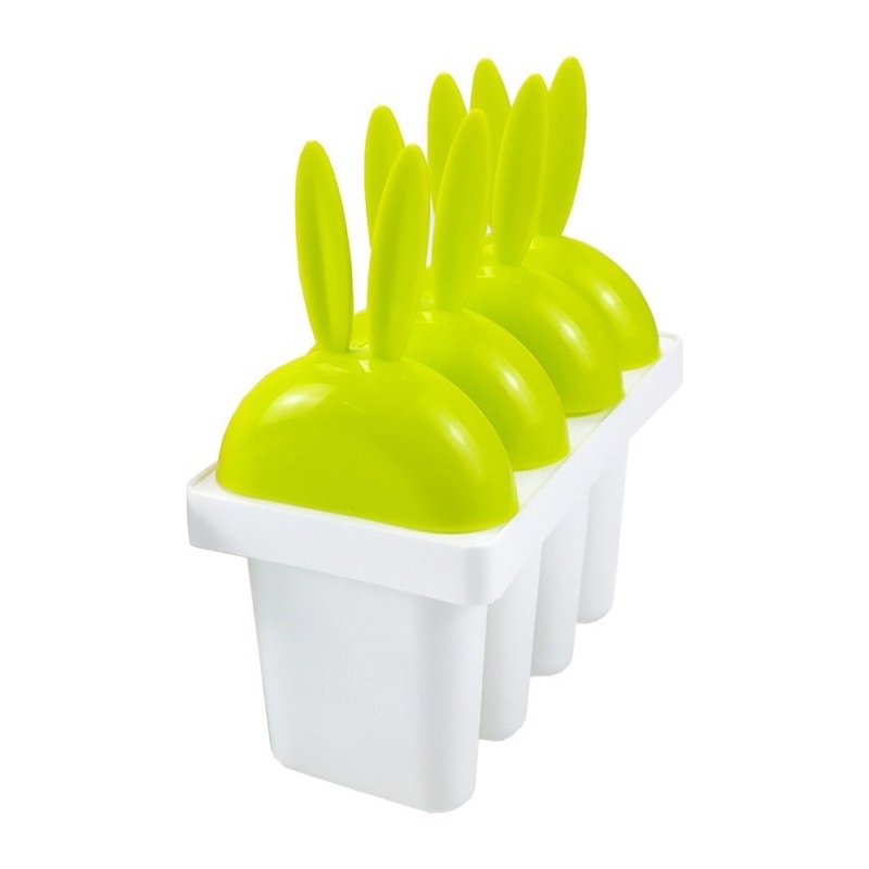 KHUÔN LÀM KEM 4 QUE NHỰA CÓ NẮP TAY CẦM TAI THỎ NGỘ NGHĨNH VIỆT NHẬT PLASTIC