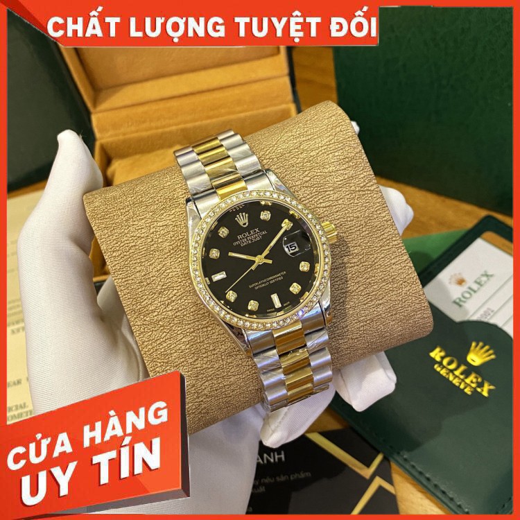 Đồng hồ nam rolex - 99 viên đá viền hàng cao cấp, mạ màu không gỉ