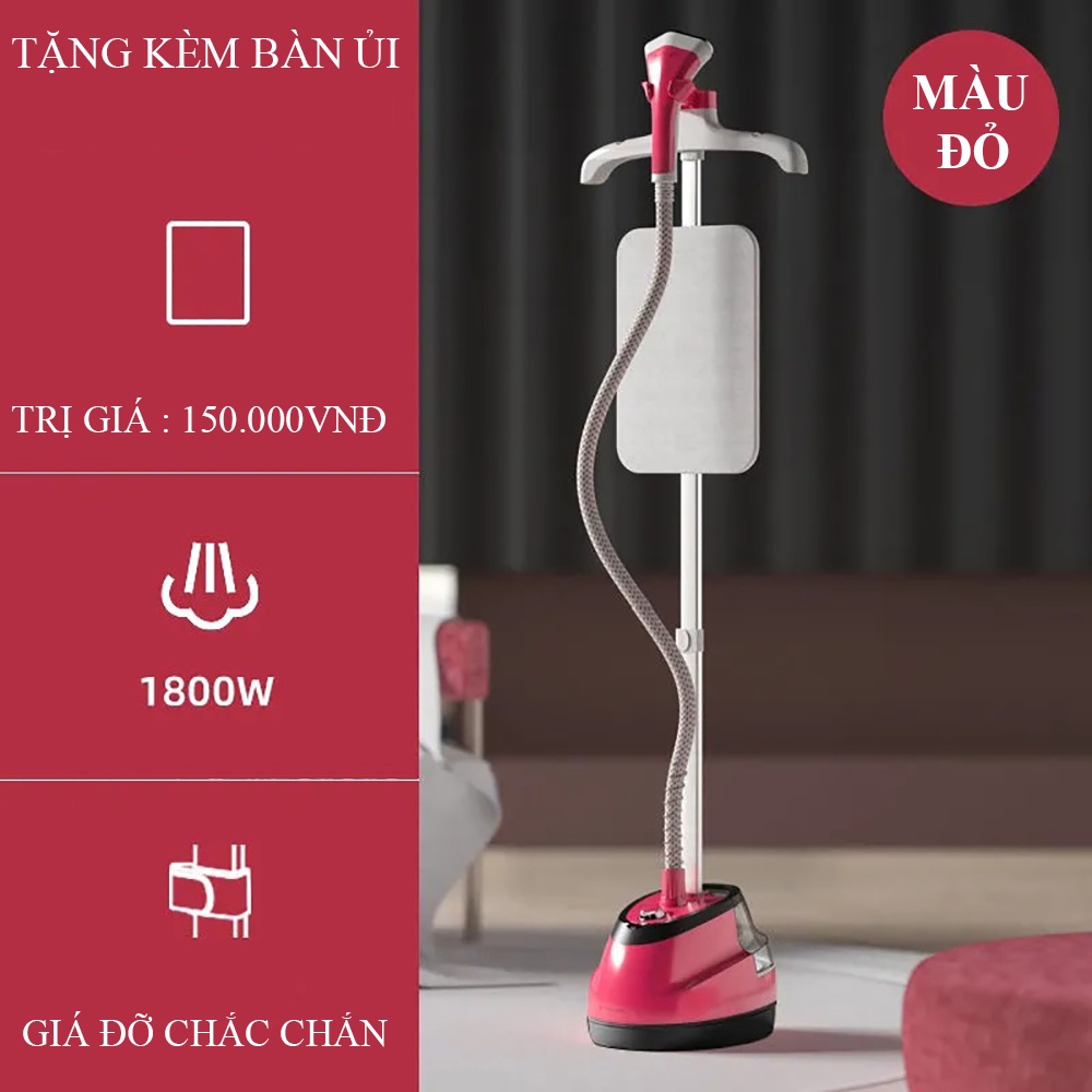 Bàn là hơi nước kiểu đứng công suất lớn 1800W, tiết kiệm điện năng trang bị cảm biến nhiệt thông minh. Bảo hành 2 năm.