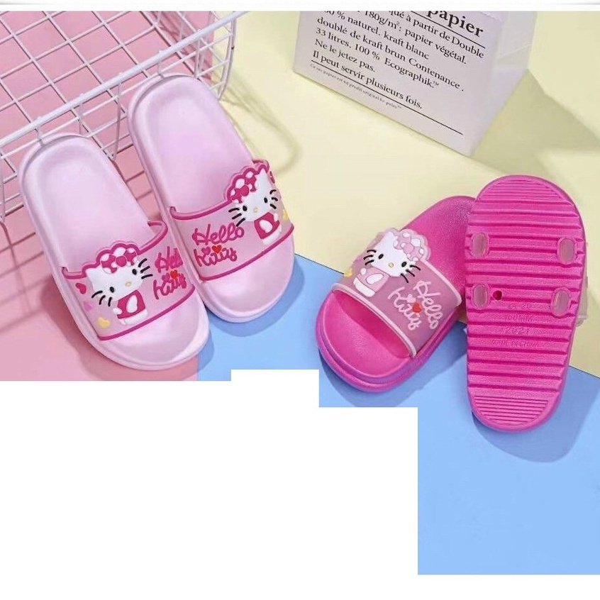 DÉP LÊ MÈO HELLO KITTY  BÉ GÁI ( ĐO CHIỀU DÀI CHÂN BÉ)