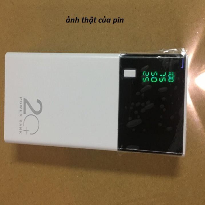 Pin Sạc Dự Phòng, Dung Lượng 20000mAh Màn LED có đèn Pin