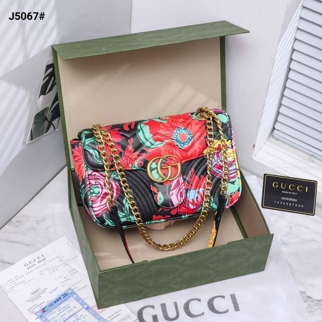 Túi Xách Gucci Svj5067N In Họa Tiết Hoa Sang Trọng