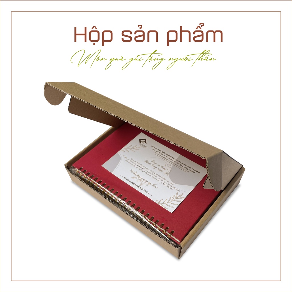 [Nhập SOTAVIP giảm 10% cho đơn 20K] Sổ Lò Xo A5 - Bìa Bồi Giấy Mỹ Thuật Có Vân