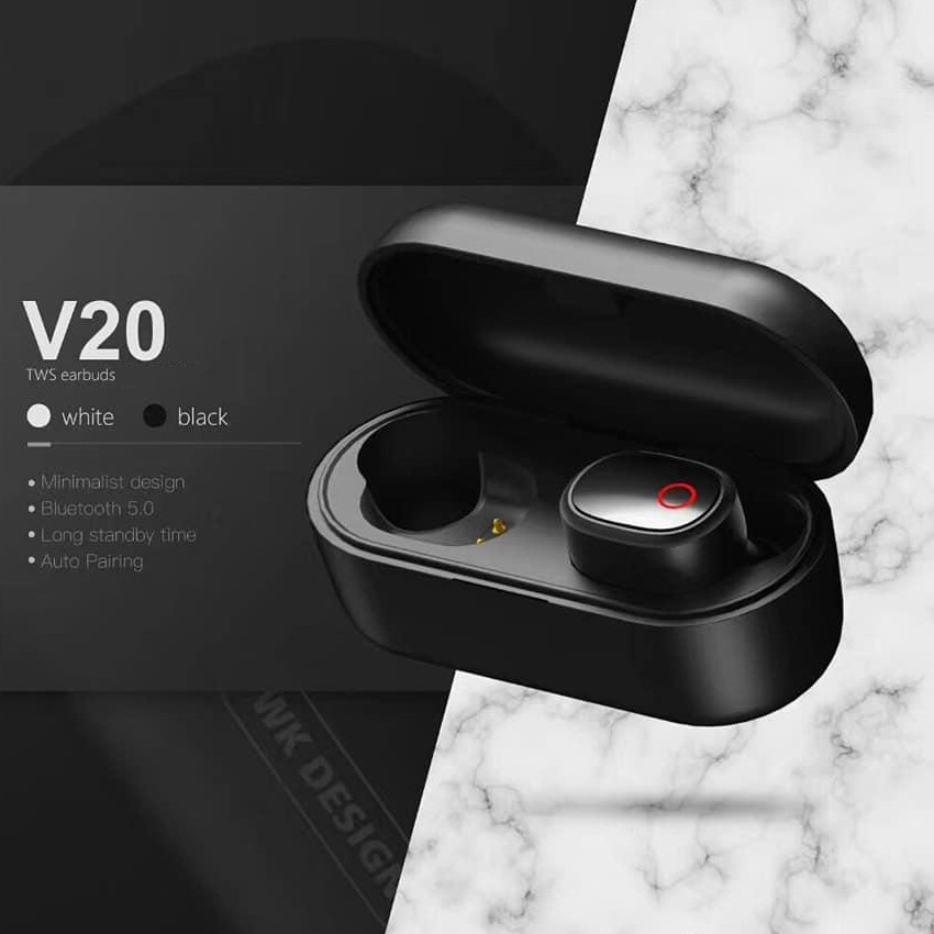 Tai Nghe Bluetooth True Wireless V20| Bản Quốc Tế | Cảm Ứng | Chống Nước(Loại mới)- BẢO HÀNH 1 NĂM - 1 ĐỔI 1 - HT