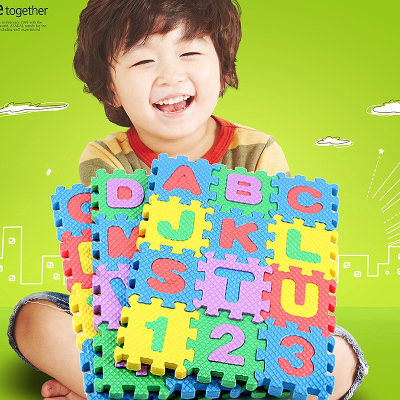 Bộ xếp hình đồ chơi bảng chữ cái tiếng Anh + chữ số vui nhộn cho bé