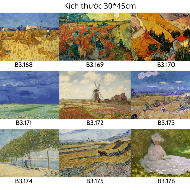 Tấm lót bàn ăn, tấm lót bàn ăn cách nhiệt họa tiết tranh Van Gogh nghệ thuật