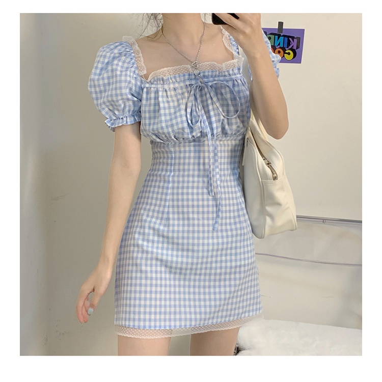 Đầm tay bồng xanh ulzzang nữ tính (ảnh thật ở cuối nha) | BigBuy360 - bigbuy360.vn