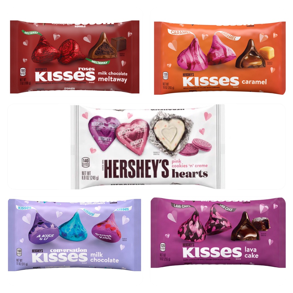 ￼Sô cô la Hershey's Kisses Phiên Bản Valentine Mỹ [ NHIỀU VỊ]