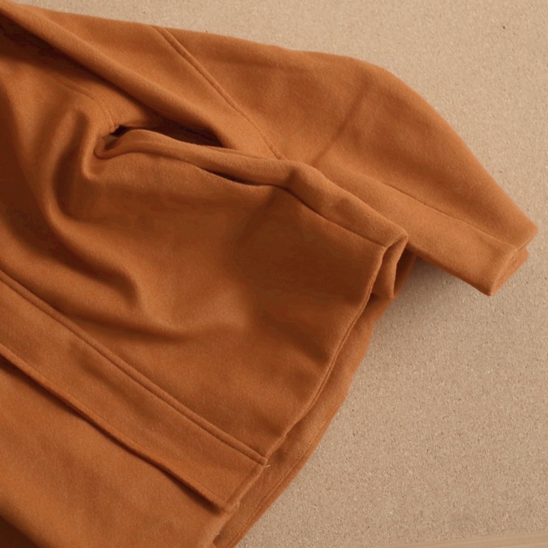 ODDA OUTFIT / Brown - Coffee Jacket Áo khoác vải dạ màu nâu phong cách Hàn mùa thu.