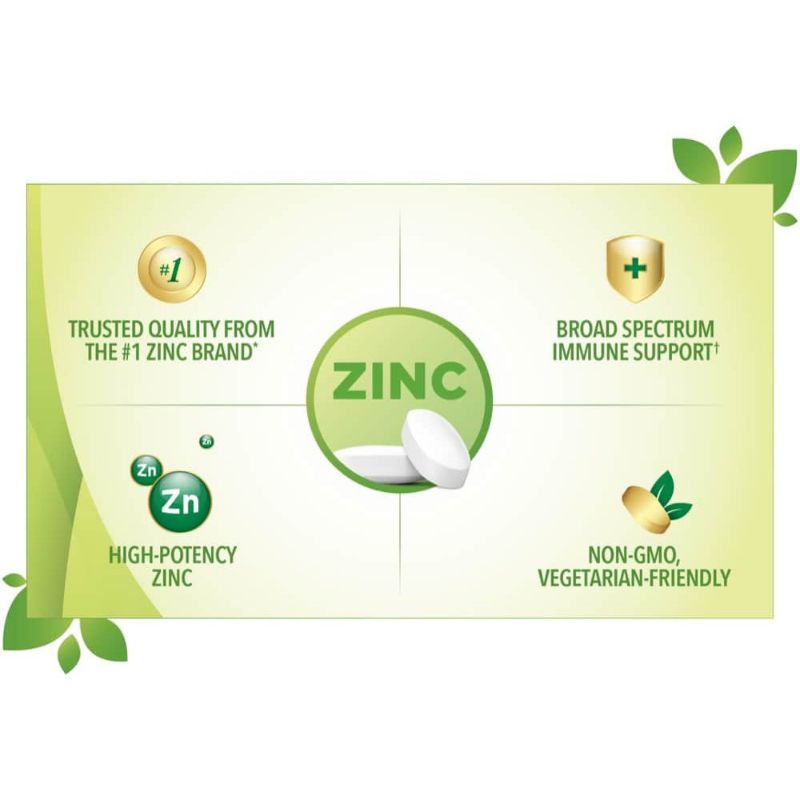 Viên uống bổ sung kẽm Nature’s Bounty Zinc 50mg 100 viên  và 400 viên