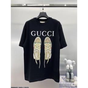 áo thun nam nữ Đôi giày GUCCI ,form rộng tay lỡ unisex hot trend ( ko dây ) hai màu đen trắng ⚡