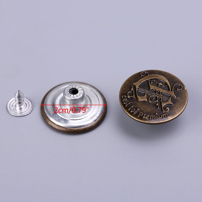 Bộ 50 nút quần jean 20mm DIY