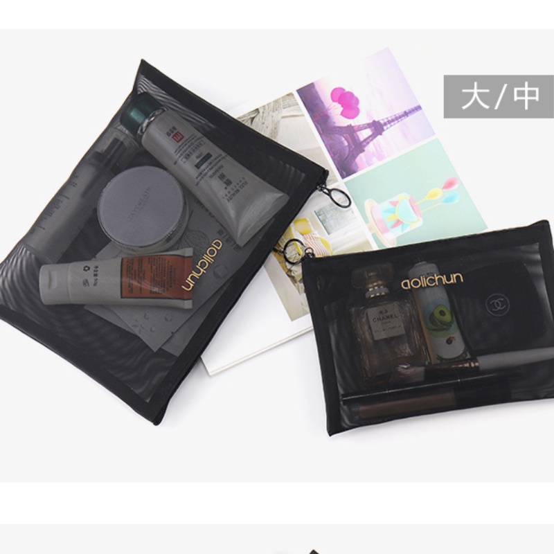 [Hàng mới về] Túi lưới đựng mỹ phẩm hình vuông tiện dụng mang theo