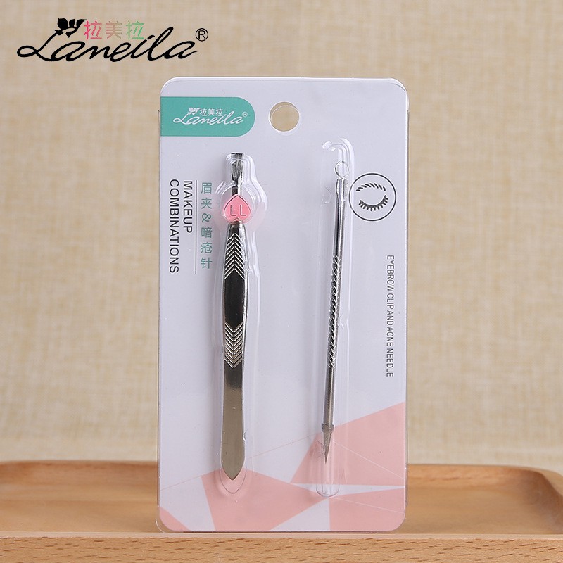 Combo Que Nặn Mụn và Nhíp nhỏ lông tóc P0194 | BigBuy360 - bigbuy360.vn