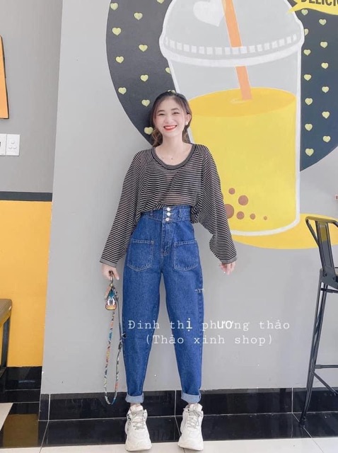 Quần baggy bò 3 khuy hot trend MS #303 | BigBuy360 - bigbuy360.vn