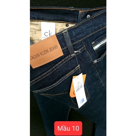 Quần jean nam c.k xanh đen quần bò ống đứng jeans co giản thoải mái