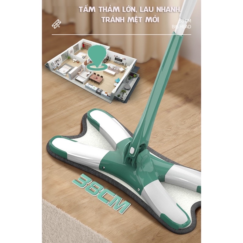 Bông lau nhà chữ X thay thế cây lau nhà chữ X