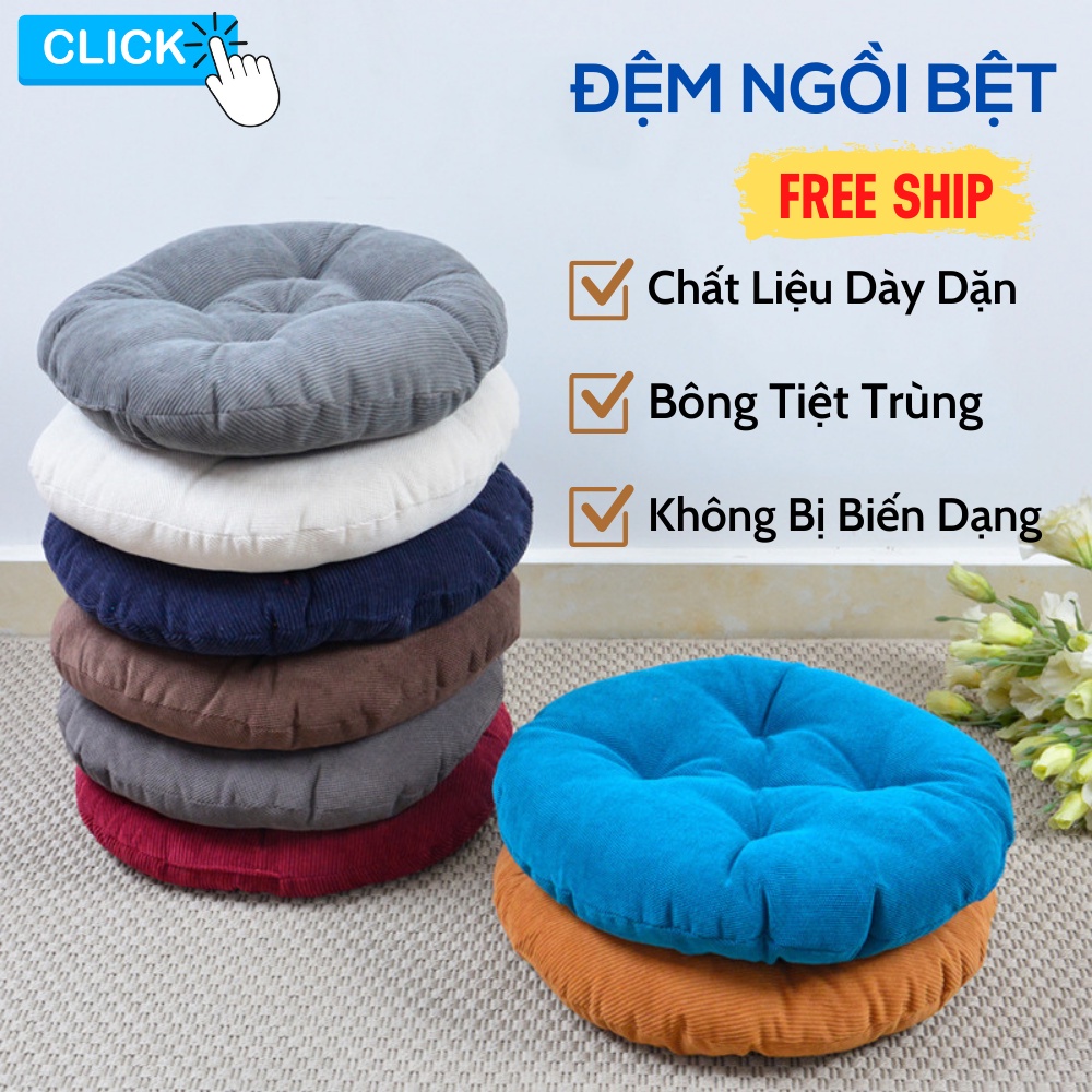 Đệm ngồi bệt , nệm ngồi bệt kiểu Nhật ,nệm lót ghế bông kiểu tròn sang trọng TIME HOME.