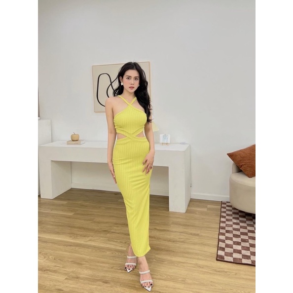 ĐẦM BODY YẾM XẺ TÀ KHOÉT CHÉO EO TRANG PHỤC DỰ TIỆC