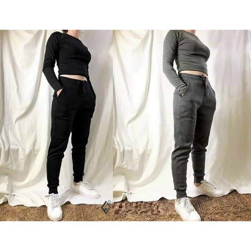 Quần Jogger gân tăm, chất co giãn tốt - Thời trang CHIPXINHXK cao cấp