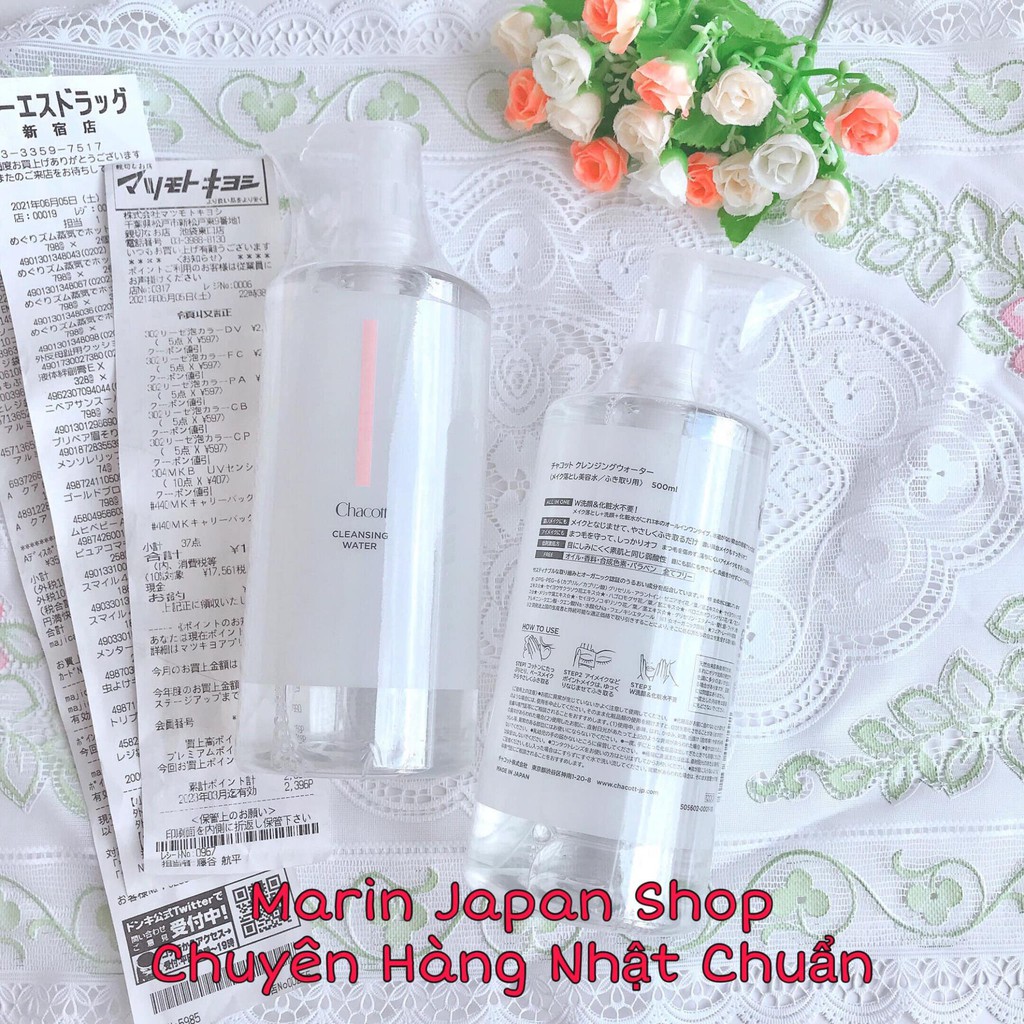 (Sale, Hàng Nhật)  Nước tẩy trang Chacott 500ml Chính Hãng Nhật Bản Mẫu Mới