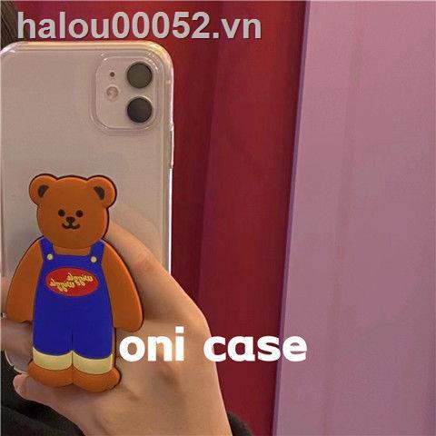 Ốp Điện Thoại Mềm Hình Gấu Jennie Hàn Quốc Dễ Thương Có Giá Đỡ Cho Iphone 11xs 12 Huawei P30Vivo