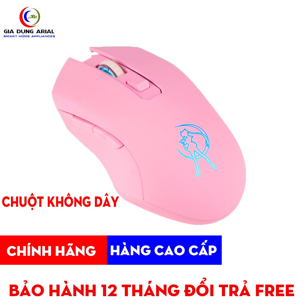 Chuột Máy Tính Có Dây BW-009 Màu Hồng Siêu Cute, Chuột Quang Gaming LED RGB Bảo Hành 6 Tháng