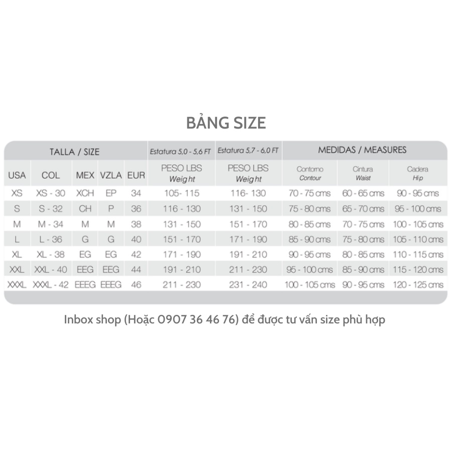 Quần độn mông gen bụng đùi USA LEONISA 012889