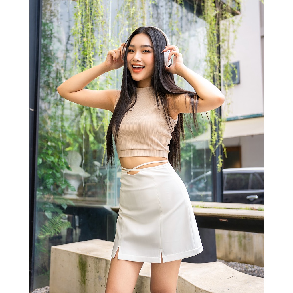 Chân Váy Dáng Chữ A Bổ Mảnh Đan Dây The Good/Knit Skirt