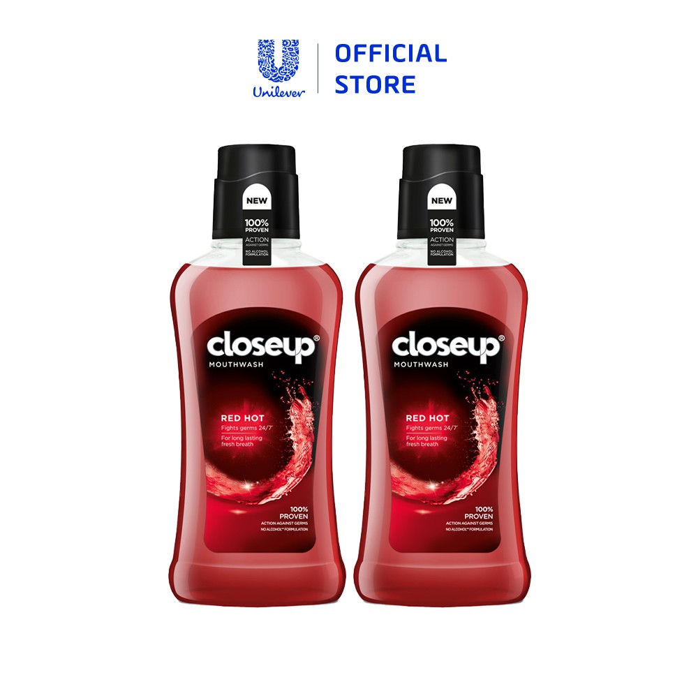 [Mã COSUI03 giảm 8% đơn 150K] Combo 2 nước súc miệng CloseUp Red Hot (500mlx2)