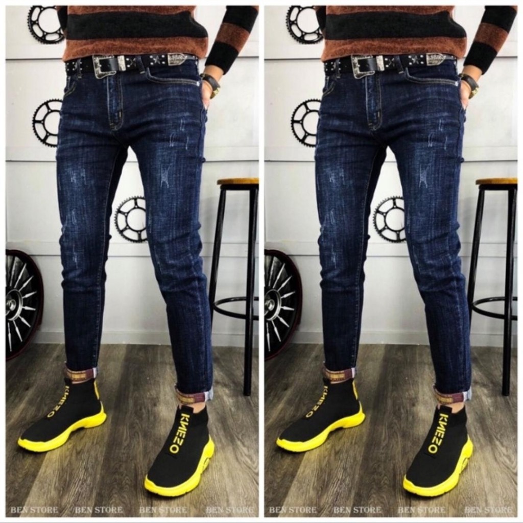 Quần Jean Nam Chất Bò Hàng VNXK Cao Cấp Phong Cách Trẻ Trung Năng Động MS100