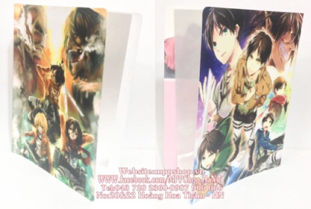 Kẹp đựng bài kiểm tra để ảnh attacktitan 30 lá đựng được 60 ảnh bài