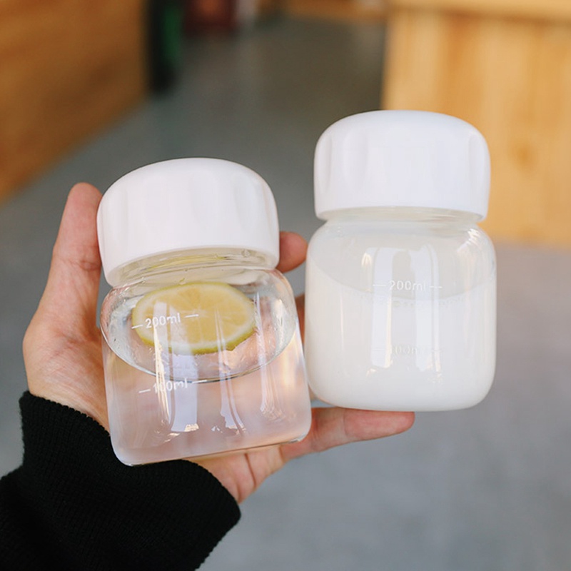 Bình Nước Nhựa Trong Suốt Dung Tích 220Ml Tiện Dụng