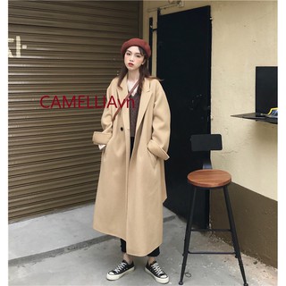 Kumivn SẴN áo khoác dạ  dáng dài lót bông ulzzang Hàn Quốc