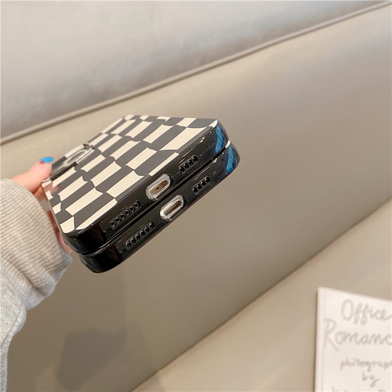 Ốp Điện Thoại Họa Tiết Geige Màu Đen Cho Iphone 13 8 7 Plus SE2 XS XR 12 Mini 11 PRO MAX