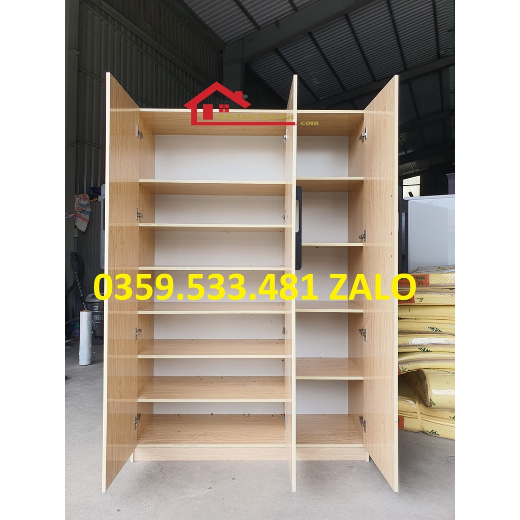 Tủ giày cao cấp 3 cánh nhiều ngăn rộng rãi - 1m8x1m2x40 Nhựa Ecoplast chịu nắng mưa siêu bền