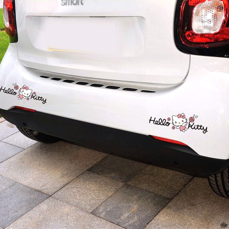 1 Cặp Sticker Hello Kitty Dán Bánh Xe Hơi