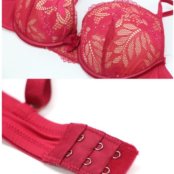 Bộ đồ lót VARSBABY phối ren siêu mỏng đính nơ gợi cảm cho nữ