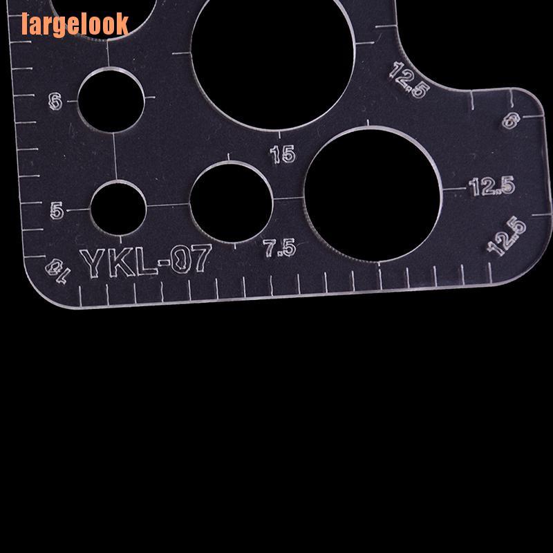 1 thước đo góc tròn bằng acrylic dùng làm đồ da thủ công