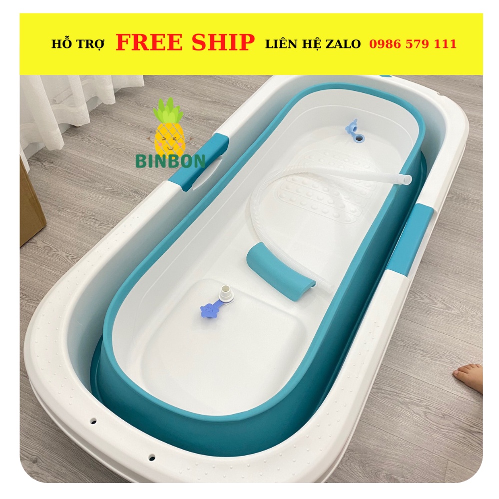(giá đã có shiip) Bồn Tắm loại to 144 cm ( có nắp ) Gấp Gọn - Hạt PP Siêu Bền zj5 - cam kết FREEE SHIP TOÀN QUỐC