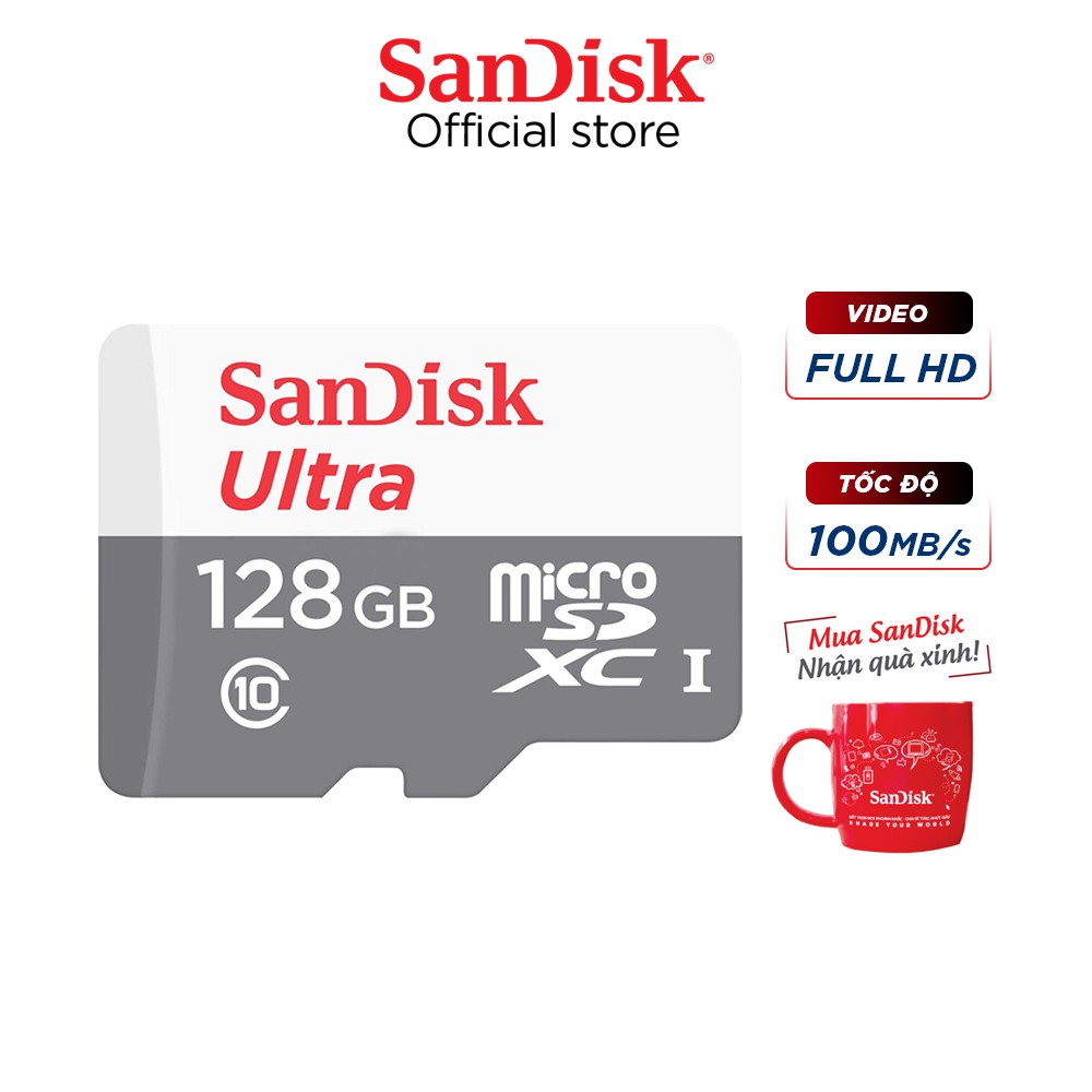 Thẻ Nhớ MicroSDXC SanDisk Ultra 128GB 80MB/s