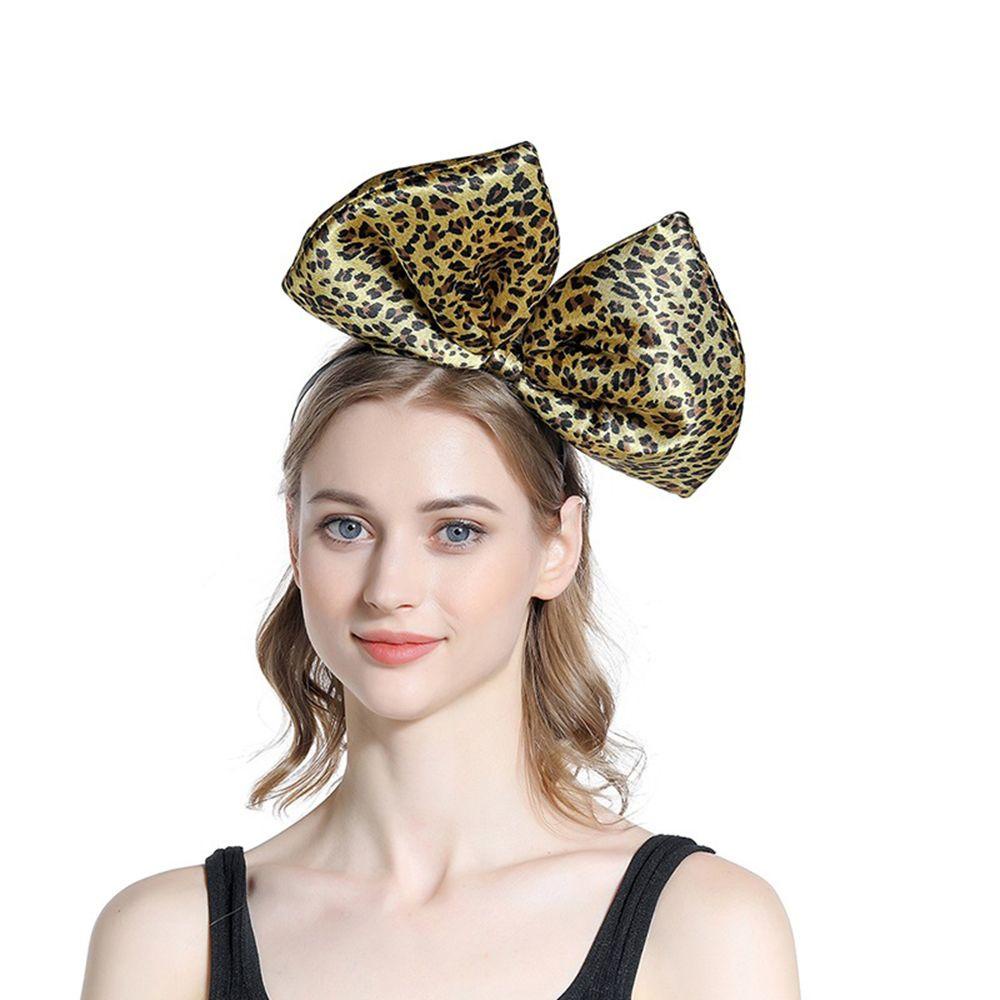 Băng Đô Nơ In Họa Tiết Da Báo Dễ Thương Dành Cho Nữ