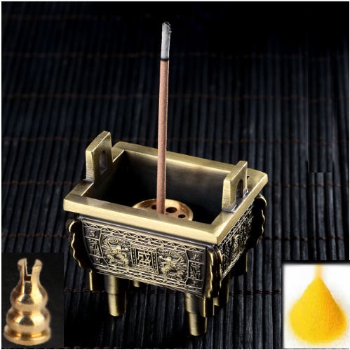 Lư Hương 4 chân Mini 5cm( tặng 40gr cát Kim sa)