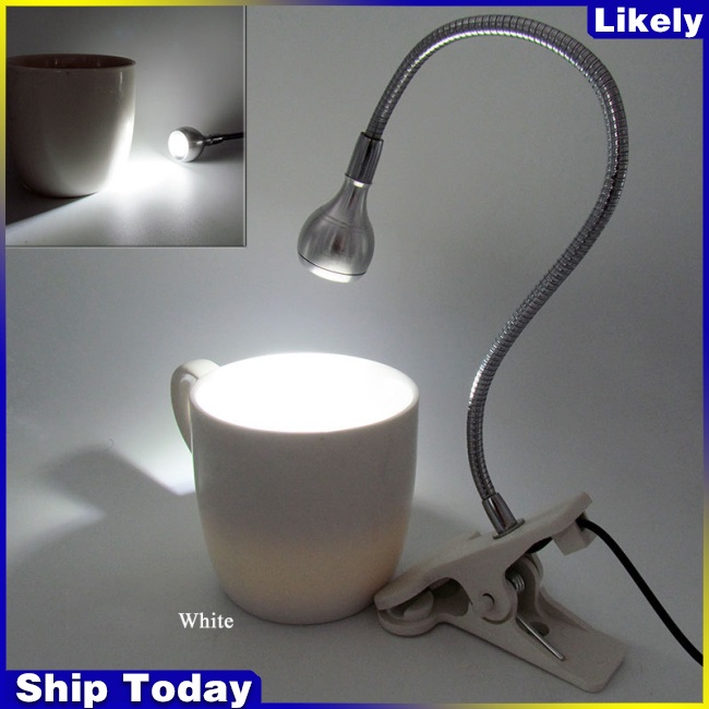 Đèn LED để bàn 5V 3W có kẹp linh hoạt bảo vệ mắt cổ dễ thương