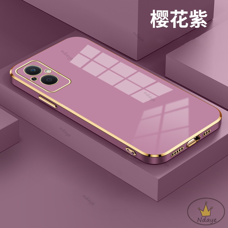 Ốp Lưng Reno7Z A53 A33 A92 A52 A15 A15S A16 F9 A5S A7 A12 R17PRO Ốp Điện Thoại Màu Trơn Hình Máy Ảnh Cho OPPO RENO7Z NDYZB